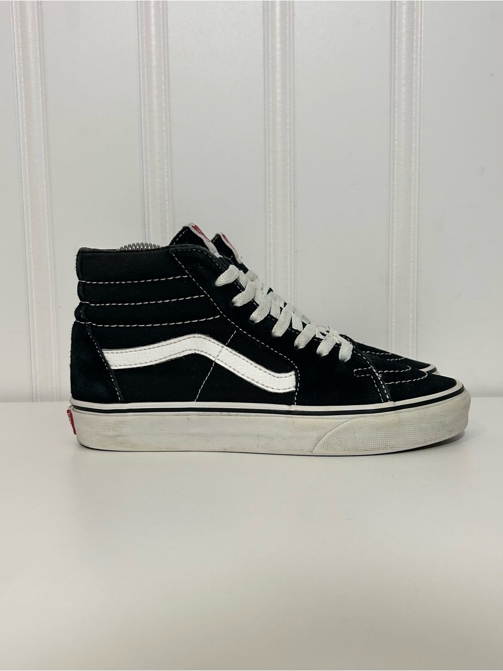 Vans Sk8-Hi womens Black/White High-Top Skate Shoes